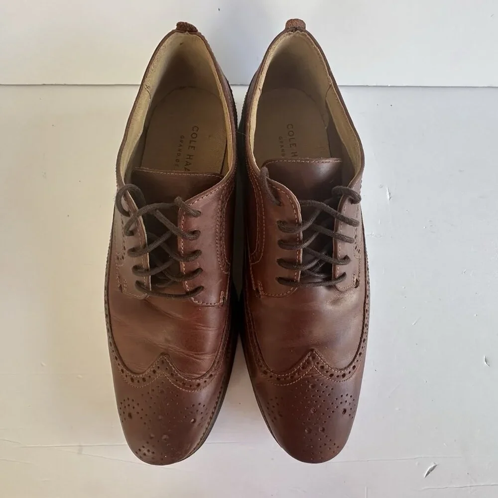 Cole Haan Mens Original Grand Wingtip Oxford Brown Shoes C27845 Sz 12 M‎